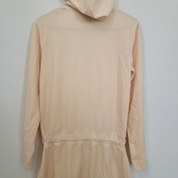 Vintage Y2K Baby Phat Velour Jumpsuit Dress Hoodie Butter Yellow LG Longsleeve - Picture 11 of 14